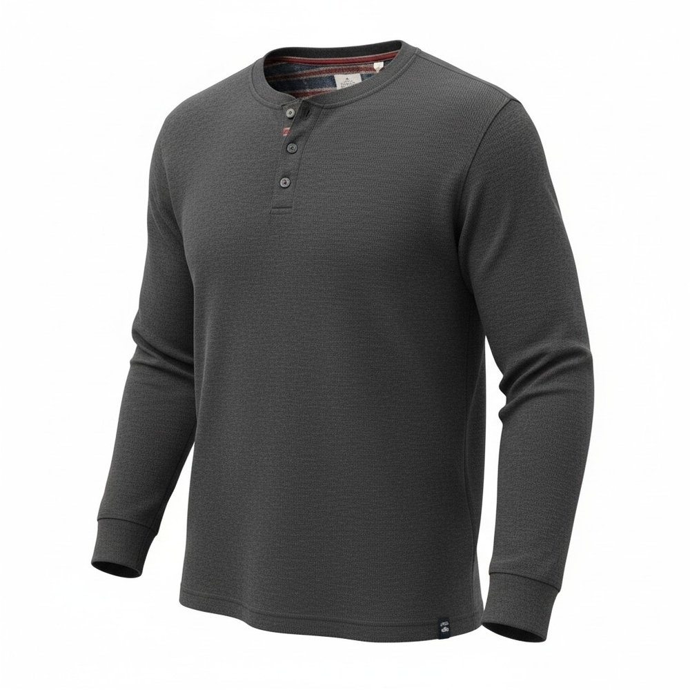 Copper & Oak -NWOT Gray Long Sleeve Henley, Lite Weight Sweatshirt XXL